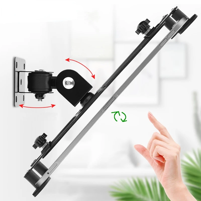 Aluminum Alloy Wall Hanging Bracket for Tablet, 360 Rotation, iPhone, iPad, Xiaomi, Mipad, Universal, 7-13"