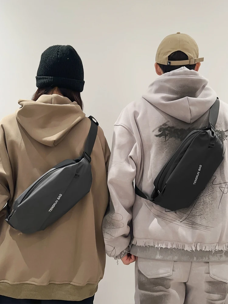 カジュアルクロスボディバッグユニセックス旅行軽量携帯電話ウエストバッグストリートトレンドピュアカラーデザインセンセーションシングルショルダーバッグ