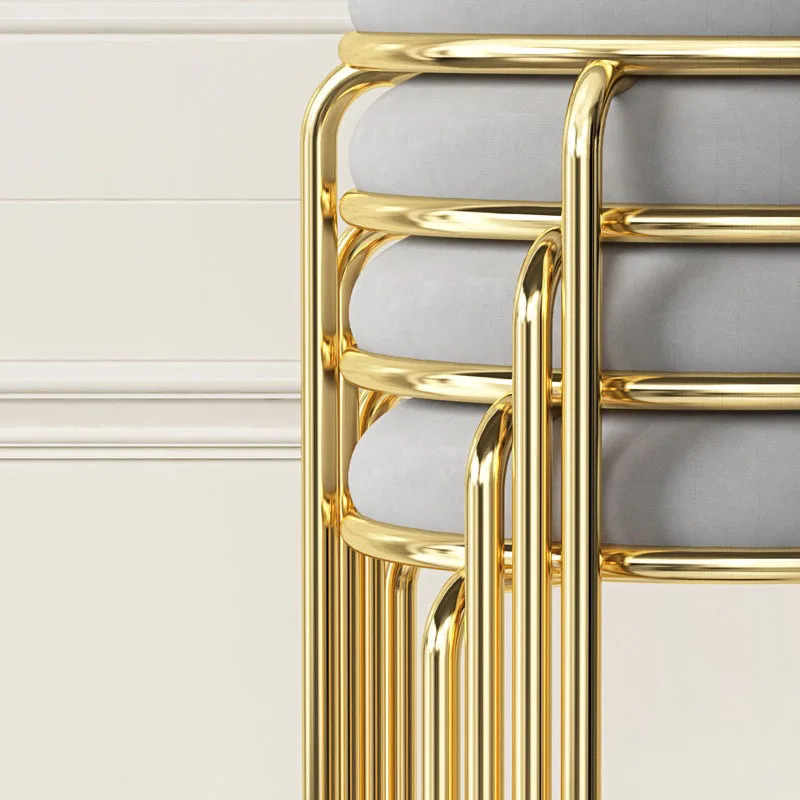Ghế Quầy Bar Cao Cấp Xếp Ghế Gấp Gọn Đồ Nội Thất Không Gian Tiết Kiệm Vàng Khung Phân Đệm Mềm Mại Thoải Mái Thư Giãn Ghế Cao Cấp