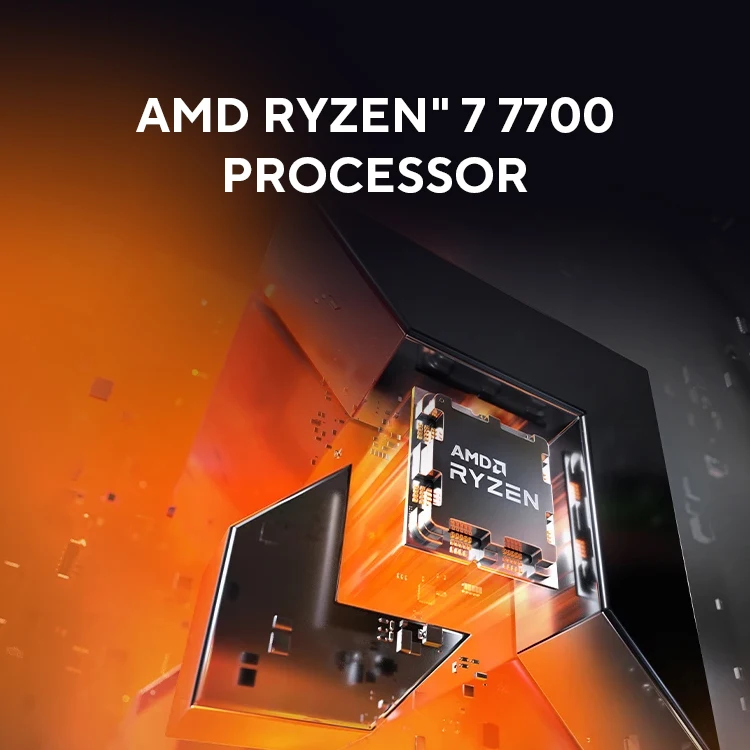AMD Ryzen 7 7700 100% nuovissimo CPU di gioco Fino a 5,3 GHz 8-Core 16-Thread Socket AM5 Processore per computer desktop per PC Gamer