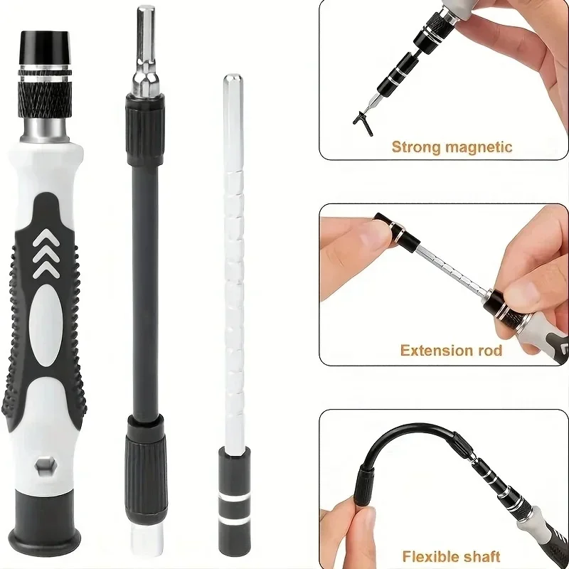 115-in-1-Magnetschraubendreher-Set, Präzisions-Multi-Handwerkzeug, Torx-Sechskant-Schraubendreher mit 98 Bits, Werkzeugkasten für die Reparatur von Computer- und Telefonen