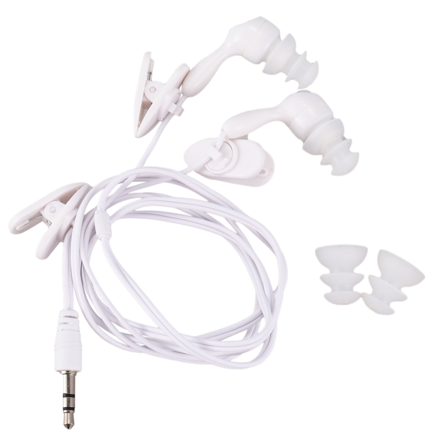 BABQ Water proof In-ear Headphone Earphone for MP3 MP4 Underwater White