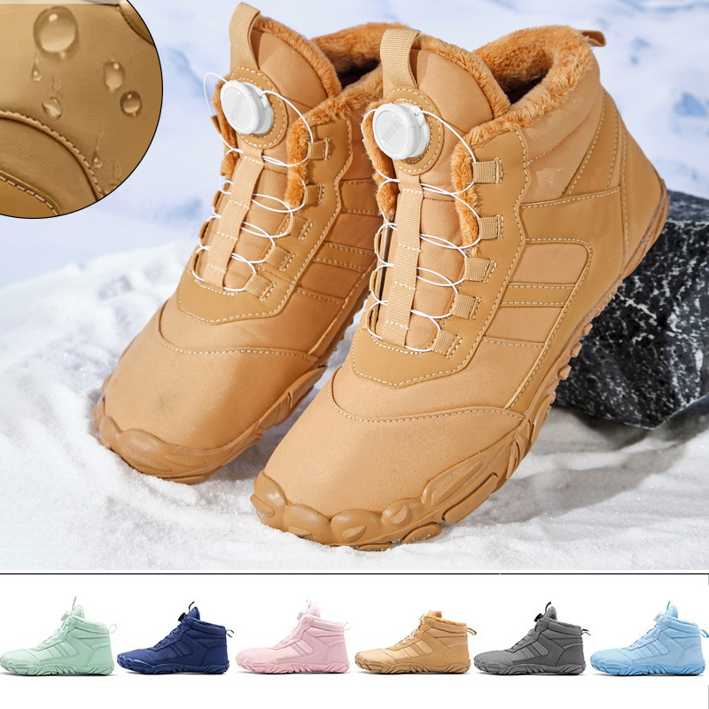 Neue Winterstiefel für Männer und Frauen, Schnee, Barfuß, im Freien, rutschfest, warm, Fell, lässige Turnschuhe, Kinder-Stiefeletten, Wanderschuhe, Größe 27–47
