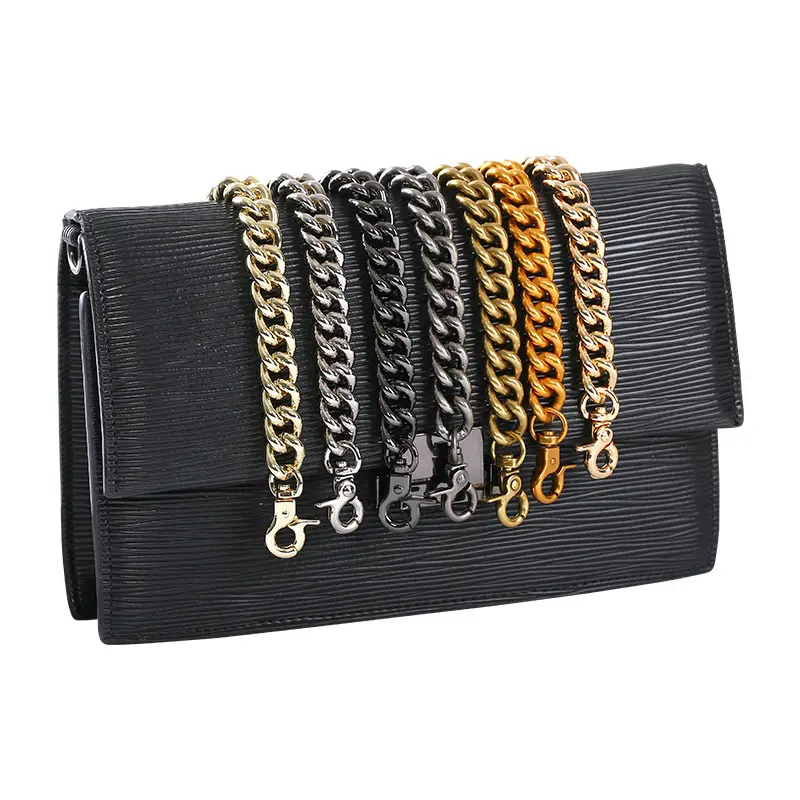 100/120 см металлическая алюминиевая цепочка для сумки, запасные части, аксессуары для рук, женская сумка на плечо, сделай сам, съемные ремни ручной работы