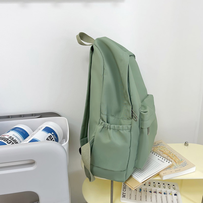 여성 Schoolbag 방수 대용량 학교 배낭 부드러운 지퍼 솔리드 컬러 십대 소녀 캐주얼 데이 팟 가방 학생 공급