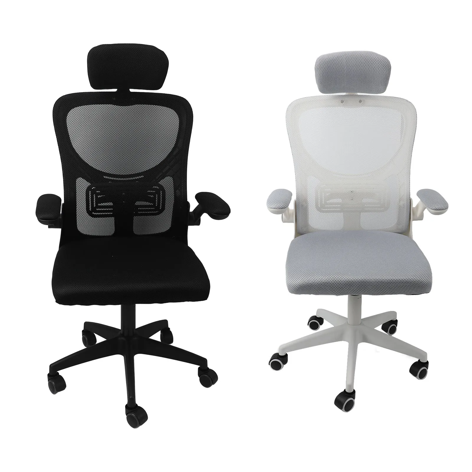 Office Chair Mesh High Back Desk Chair with Lumbar Support 3D Headrest 90 Degree Rotating Armrests Wheels Comfortable Gaming Cha