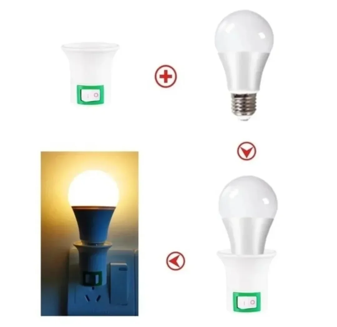 1 Uds E27 bombillas de luz soporte de Base con interruptor adaptador de enchufe UE/EE. UU. ON/OFF convertidor de salida de enchufe atornillado estándar