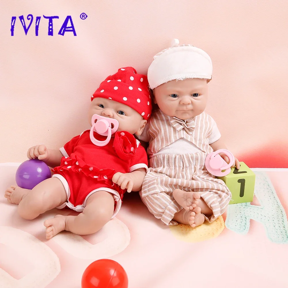 IVITA 100% ซิลิโคน Reborn ตุ๊กตาขายส่งของเล่นเด็กสมจริงเหมือนจริงทารกแรกเกิด DIY ทาสีตุ๊กตาชุดสําหรับของขวัญเด็ก