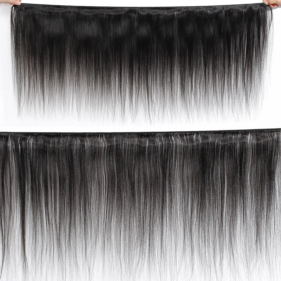 ブラジルの天然かつら,レミー品質,滑らかな髪,自然な黒,3または4ストリップ,28インチ,30インチ,100%