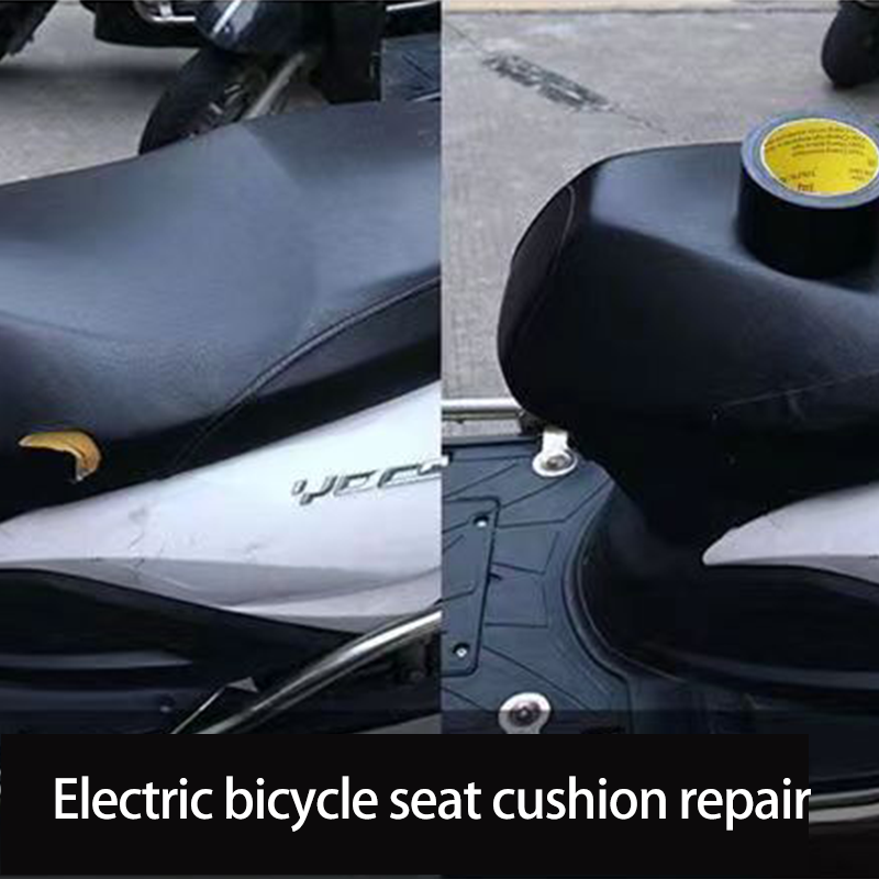 1 롤 검정색 슈퍼 접착 패브릭 덕트 테이프, 전기 자전거 시트 수리, 방수포 수리, 물 차단 및 접착제 없음