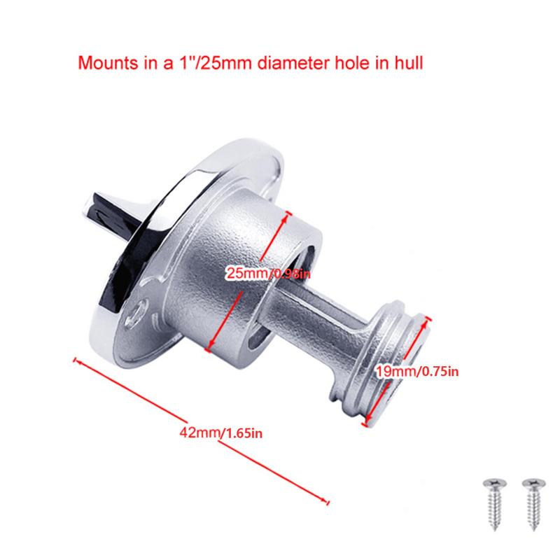 Barco dreno Plugs Marinha Plug Kit, Aço inoxidável com parafusos, à prova d'água e à prova d'água, Anel de vedação para a popa