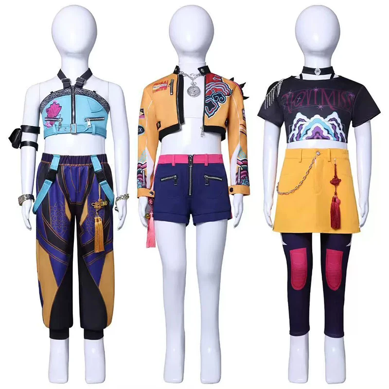 Rumi Zoey Mira Cosplay Costume for Children Girls Halloween Carnival Party Role Playing Dress Outfits Xmas Gifts