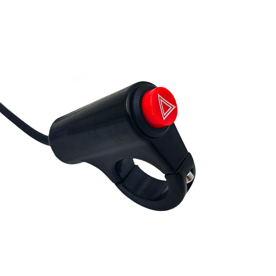 CHTNBO Motorrad-Taste aus Aluminium, elektrisches Auto, Dual-Warnung, Notlicht, Signal, Blitz, Motorrad-Schalter