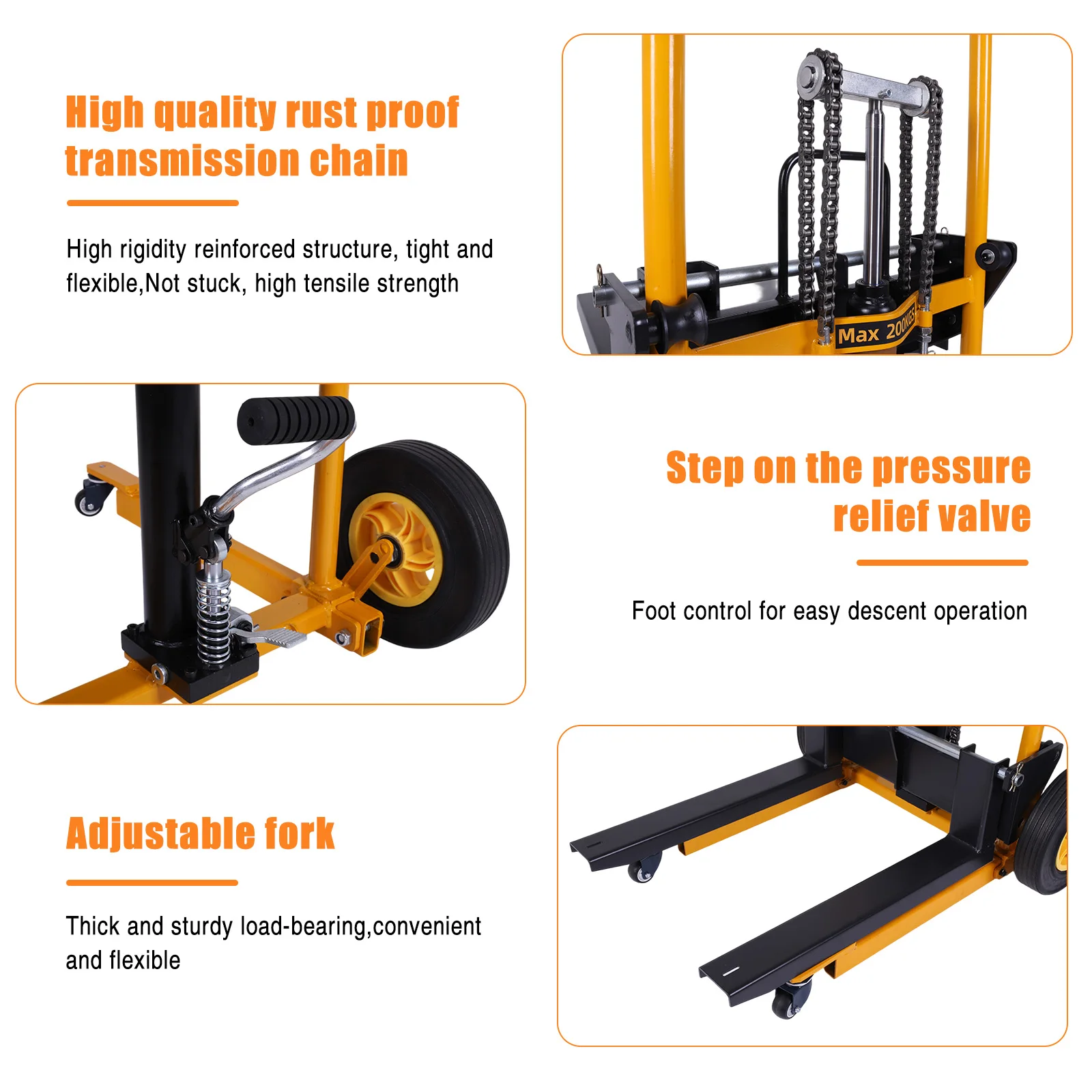 Mini Forklift Foldable Transport Lifting Cart with Swivel Wheels Portable Pallet Jack Table Cart Lightweight Pallet Truck Dolly
