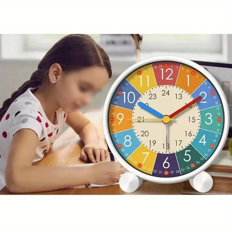 Vroeg leren desktopwekker Kinderen Wake Up Wekker Woonkamer Slaapkamer Stille desktopklok Desktopklok