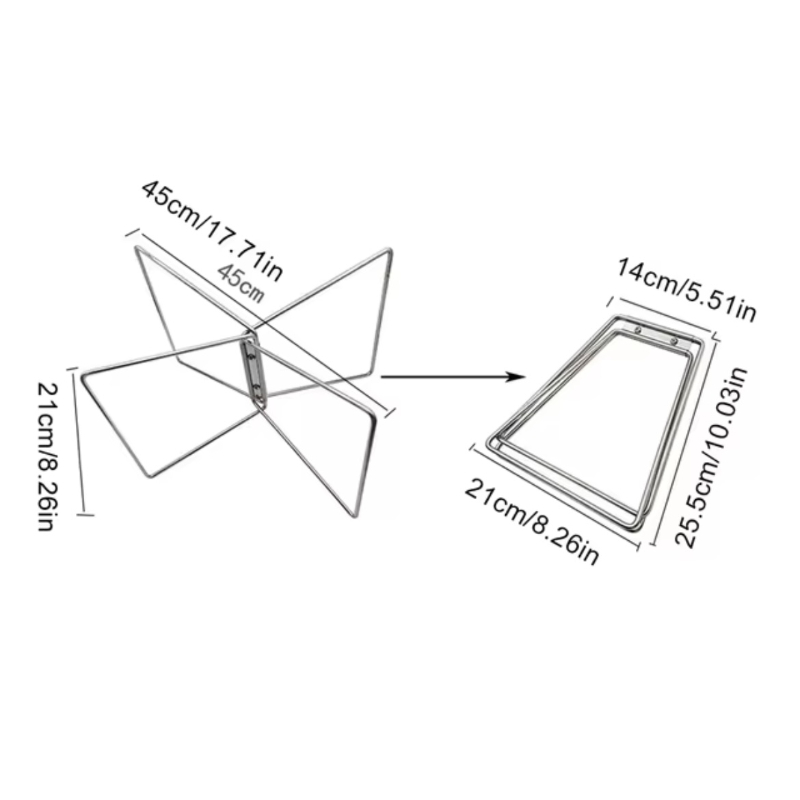 1/20PCS Outdoor Folding Cooler Stand Portable Refrigerator Stand Camping Stainless Steel Non-slip Picnic BBQ Bucket Stand