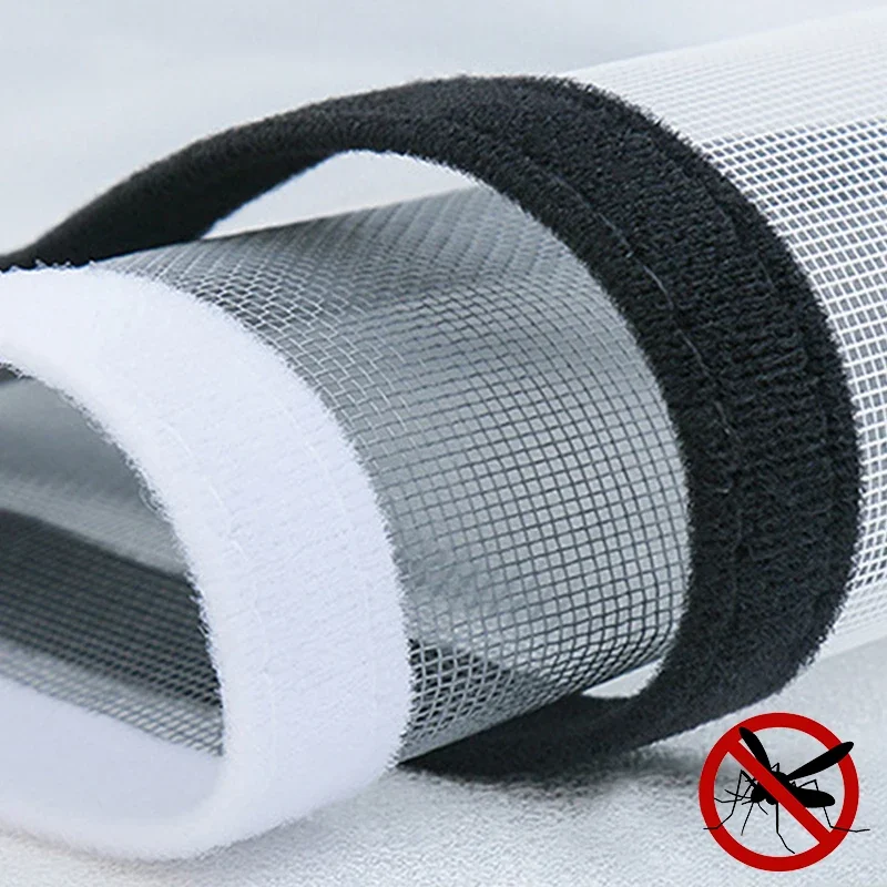 Self-adhesive zipper mosquito net,anti-mosquito net anti-mosquito window screen customized  mosquitera，Mosquito nets for windows