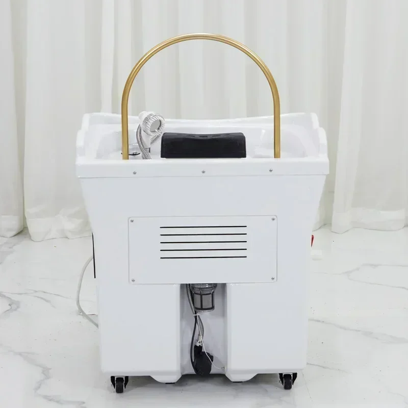 Cama de limpeza conveniente estilo japonês, bacia de shampoo leve, bacia de shampoo reclinável, bacia de spa de cabeça