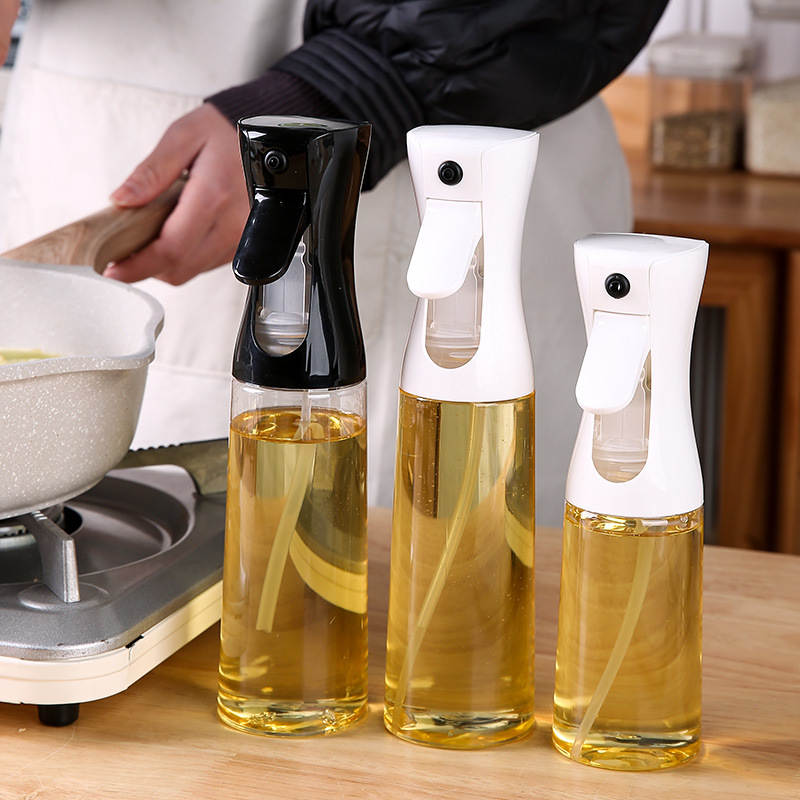 200/300ml Oil Spray Bottle Kitchen BBQ Cooking Olive Oil Dispenser Camping Baking Empty Vinegar Soy Sauce Sprayer Containers
