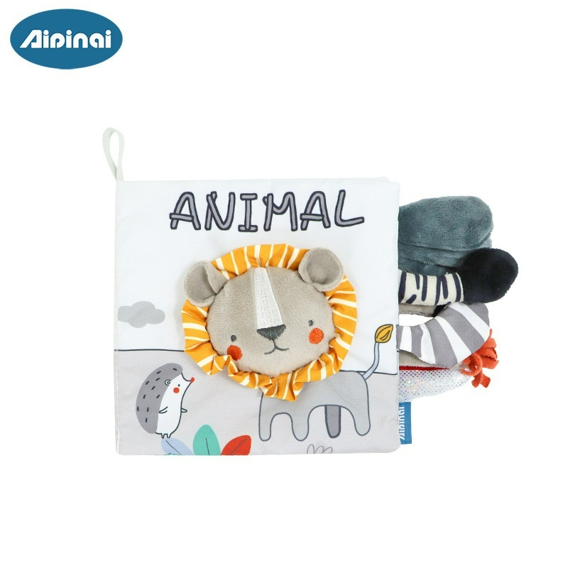 The new visual black and white tail cloth book baby can not tear it and can gnaw on the cognitive toy three-dimensional cloth bo