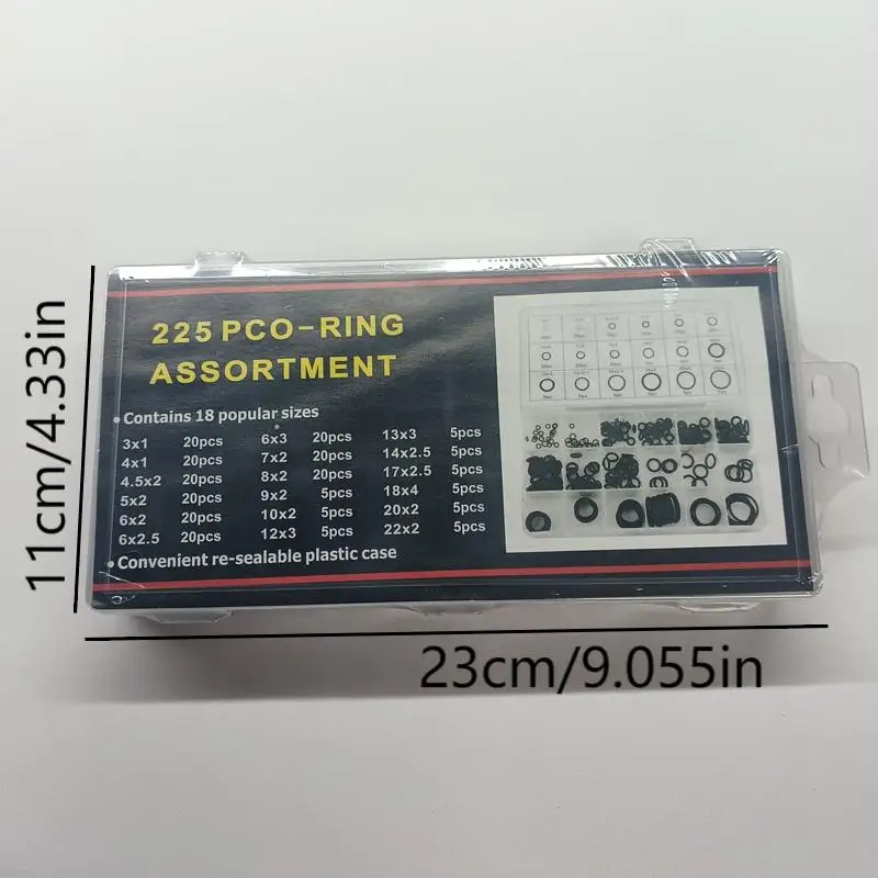 Set di guarnizioni O-ring in gomma Guarnizioni Elastici in nitrile Kit di riparazione O-ring ad alta pressione Anello elastico di tenuta O Anelli in gomma