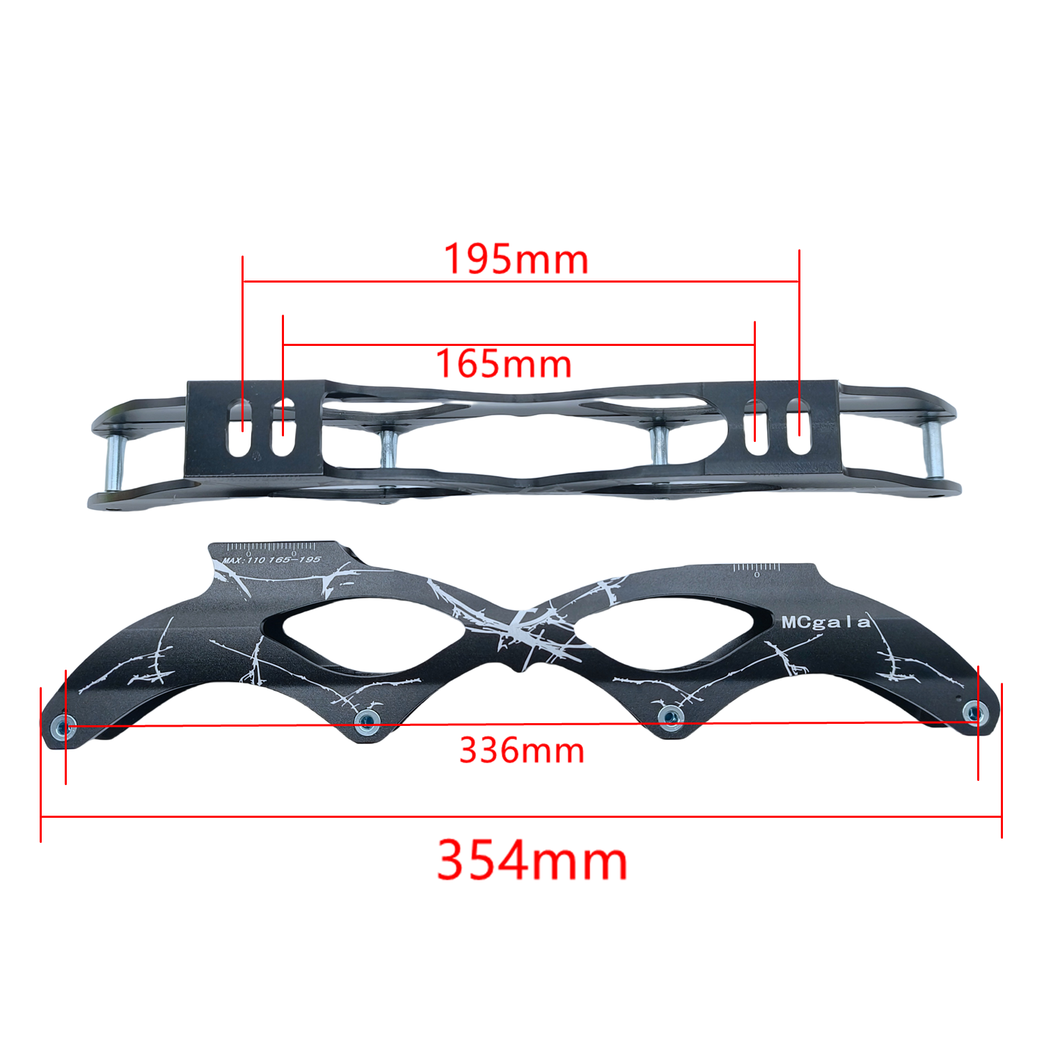 Cadre de vitesse 4x110mm 4x100mm 165-195mm avec essieux