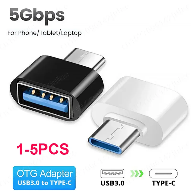 1/5 шт., новый универсальный адаптер OTG Type-C на USB 2,0