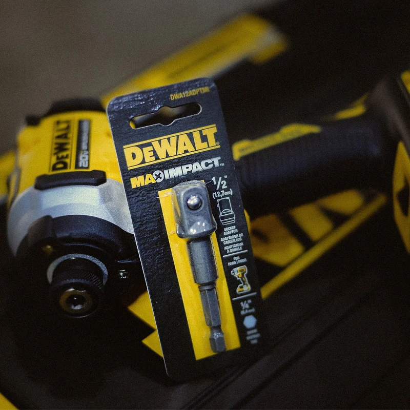 DEWALT DWA12ADPTMI DWA38ADPTMI Square Adapter Max Impact 1/4" TO 1/2" 3/8" Conversion Hex Adapter Power Tool Accessories