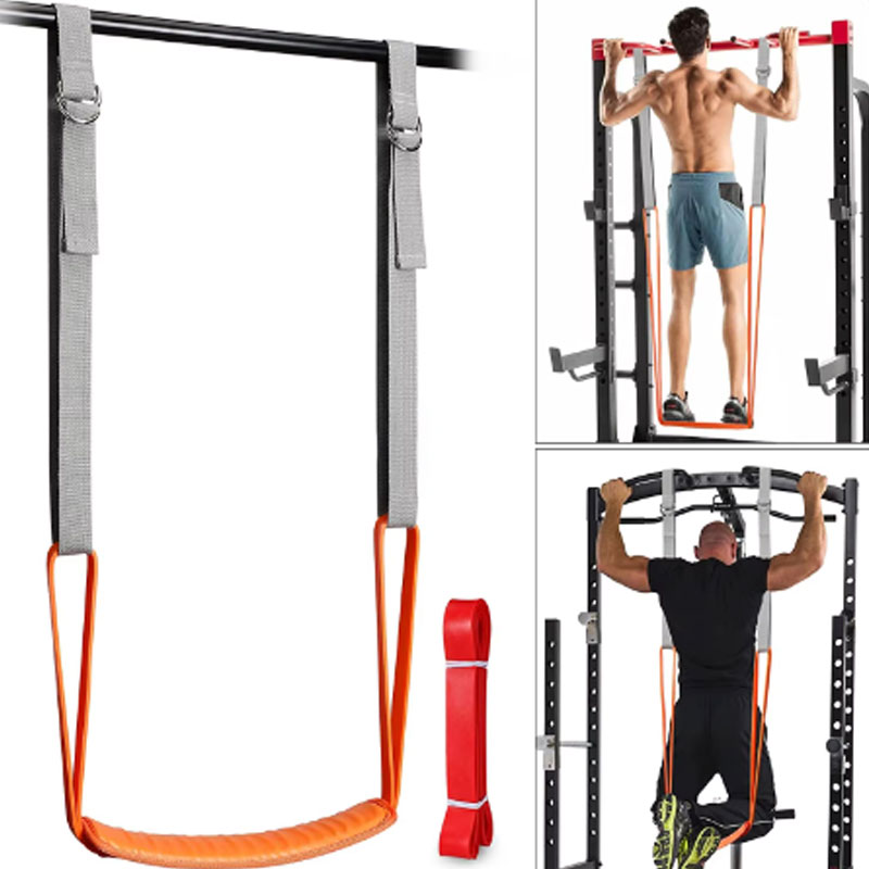 Banda de alimentación para dominadas con barra horizontal, banda de asistencia de entrenamiento ajustable, banda elástica, fitness en casa para hombres y mujeres, 1 ud.