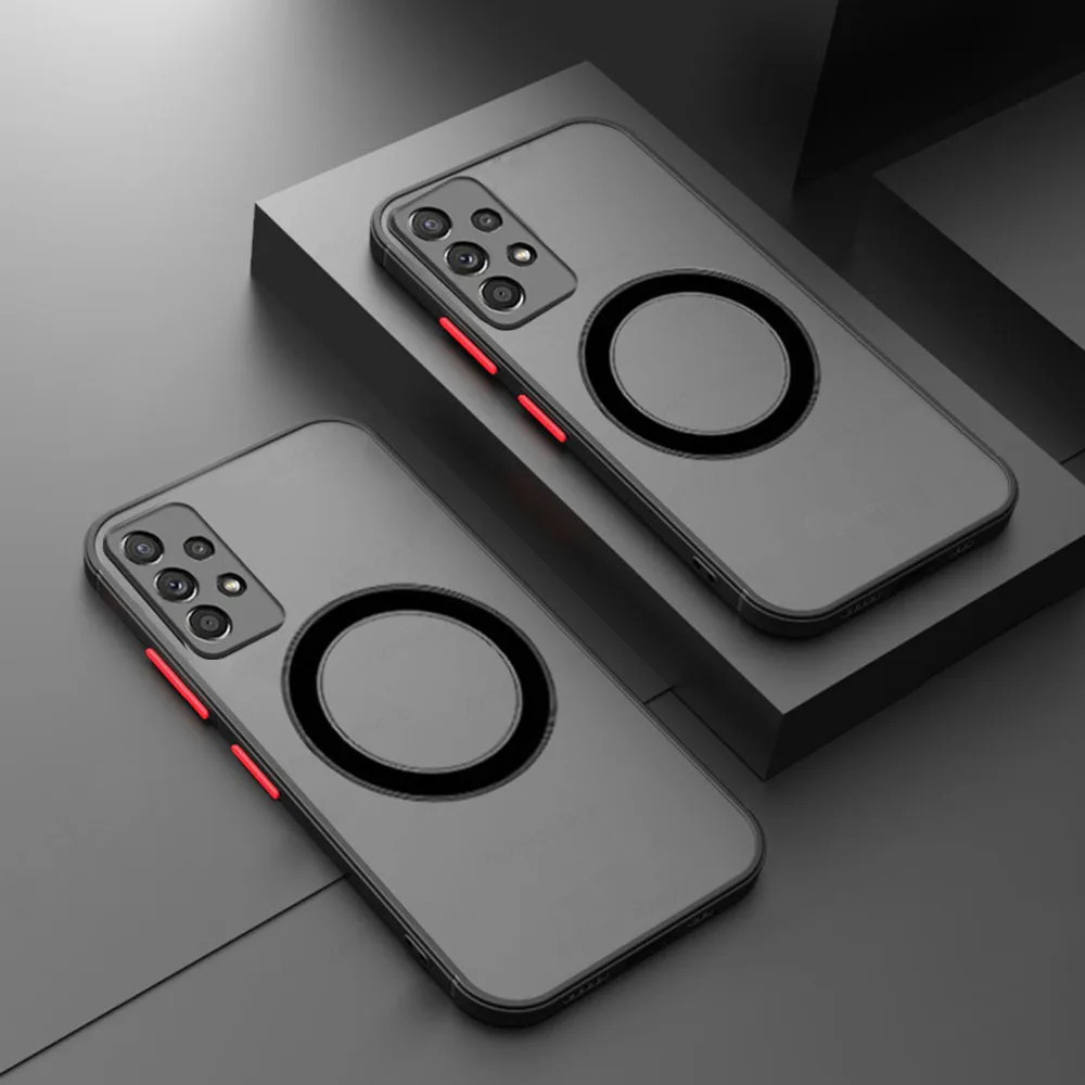 Rüstungs-Magnethülle für Samsung Galaxy A53 A54 A55 A52 A52S A35 A34 A33 A32 A14 A12 A13 A71 5G Wireless Charge Matte Cover