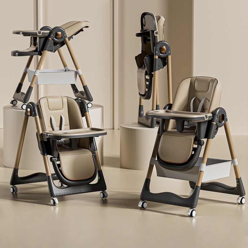 Детский обеденный стул, складной домашний портативный детский стульчик для кормления, многофункциональный детский стул для роста, кресло для отдыха, регулируемая высота