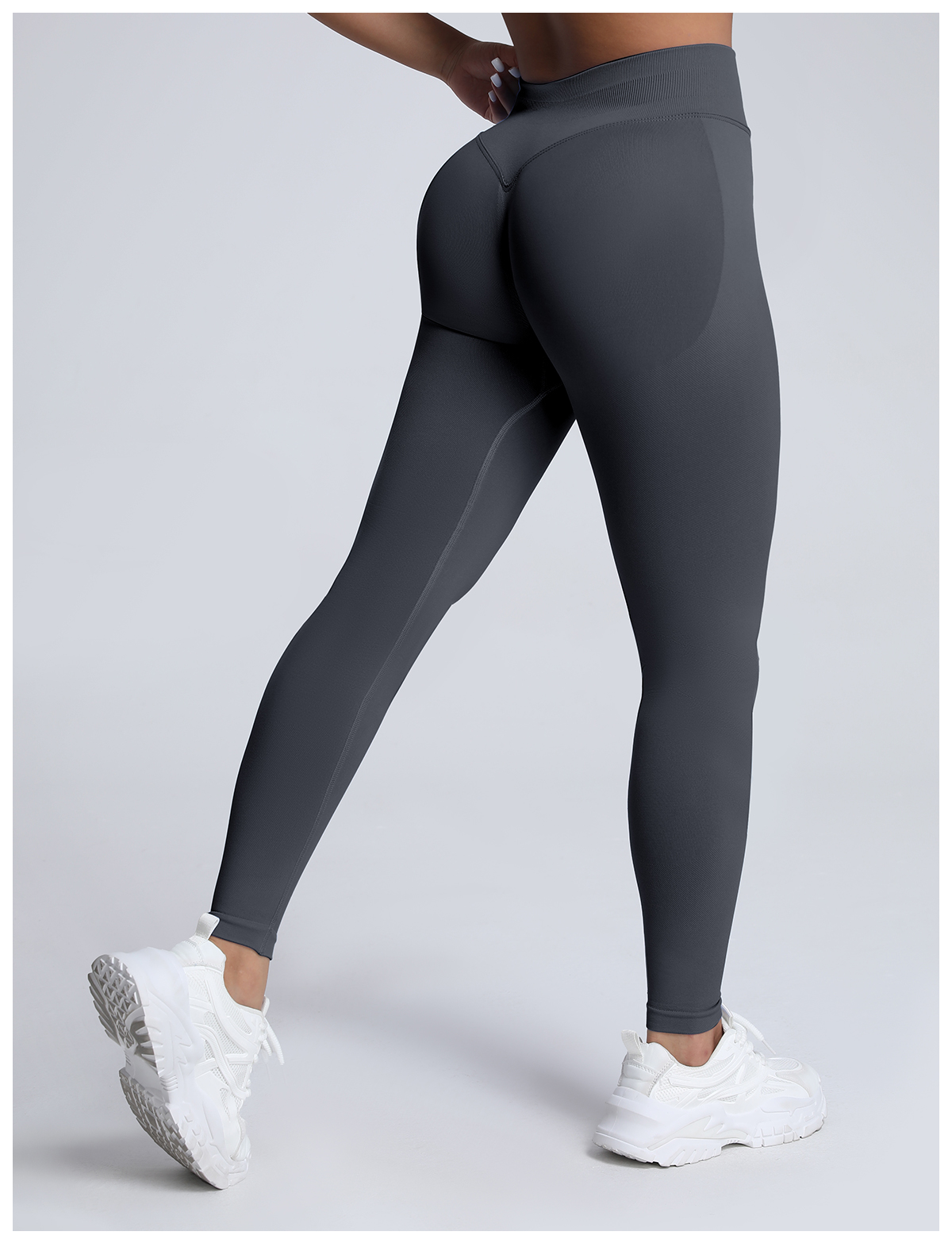 No Logo Women Sports Leggings High Elasticity Shorts Butt Lifting Yoga Pant Seamless Tummy Control Fitness Workout Leggings