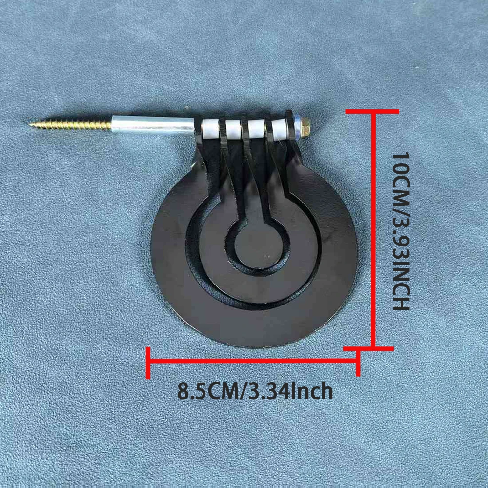 Shooting practice with a three - ring tree - inserted rotating pendulum target made of 3 - millimeter - thick metal