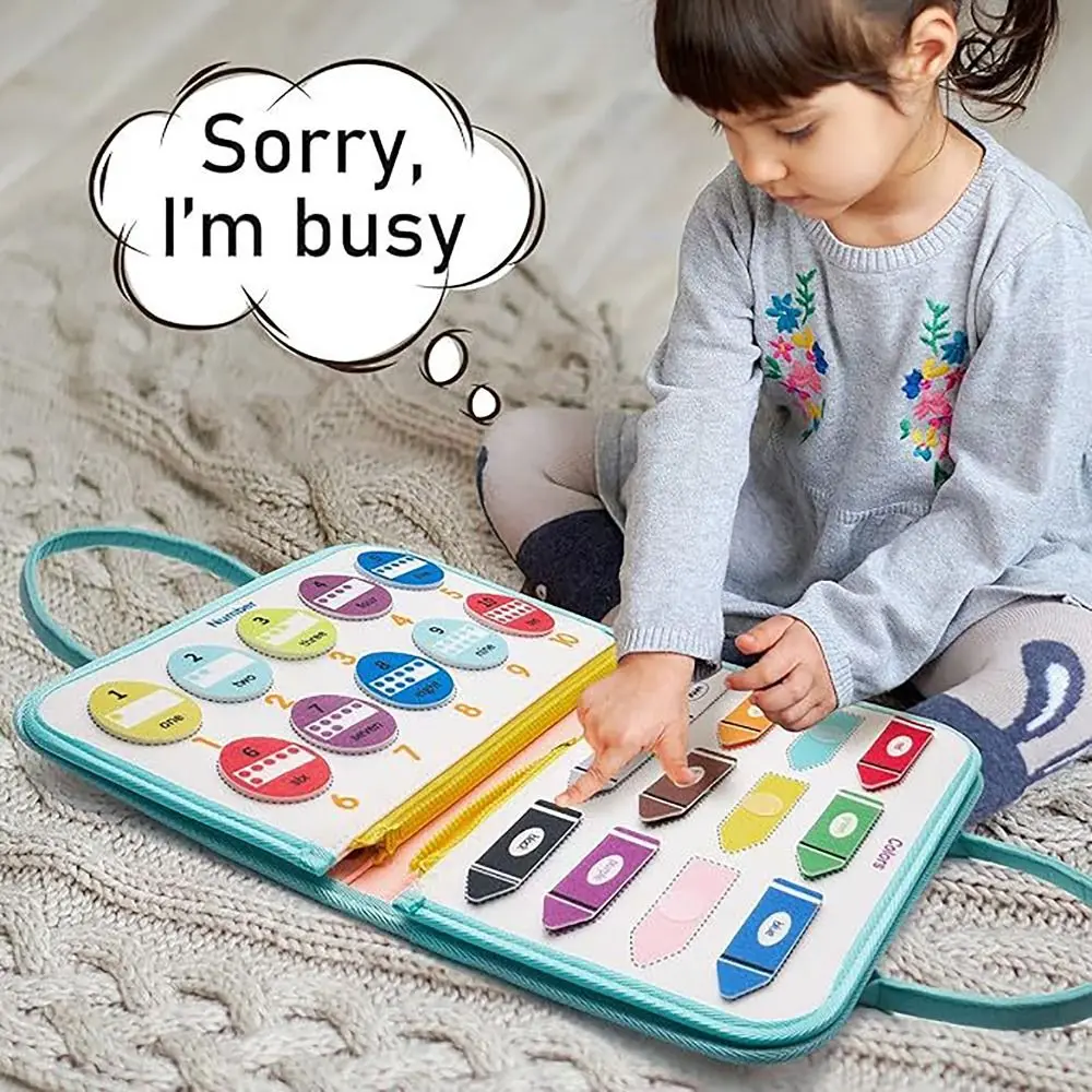 Felt Learning Board Teach Kids Life Skills Table Game Recognition Toy Preschool Learning Activities