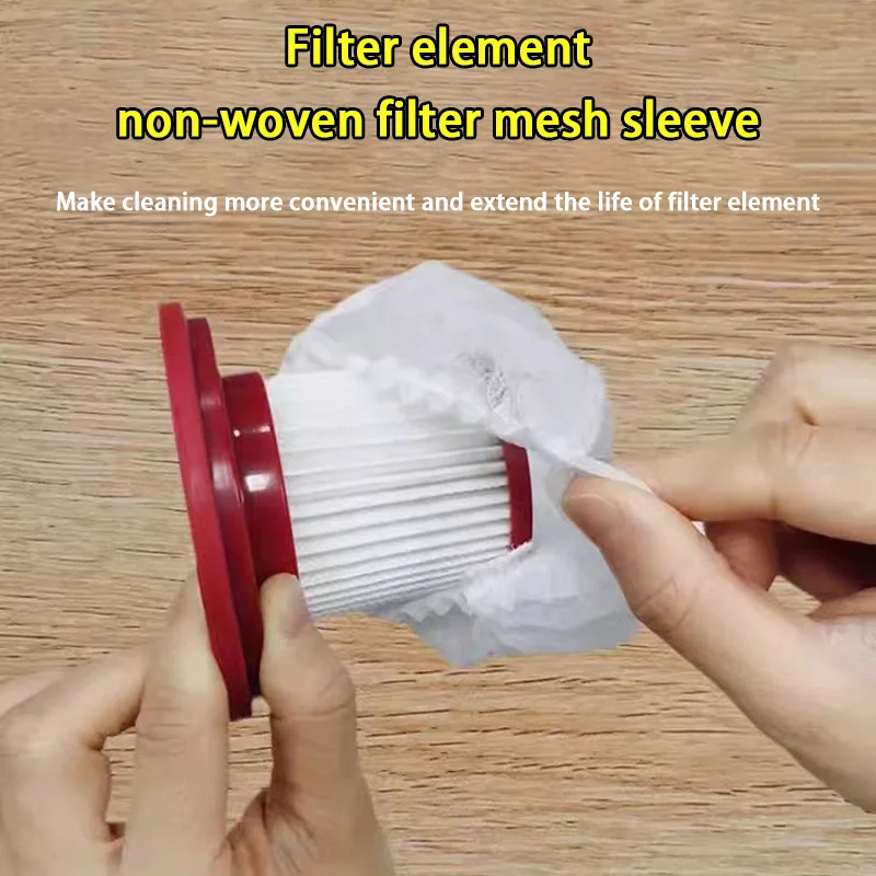 Cubierta protectora de filtro de aspiradora desechable, tela no tejida lavable para aspiradora de mano, 50/100 Uds.
