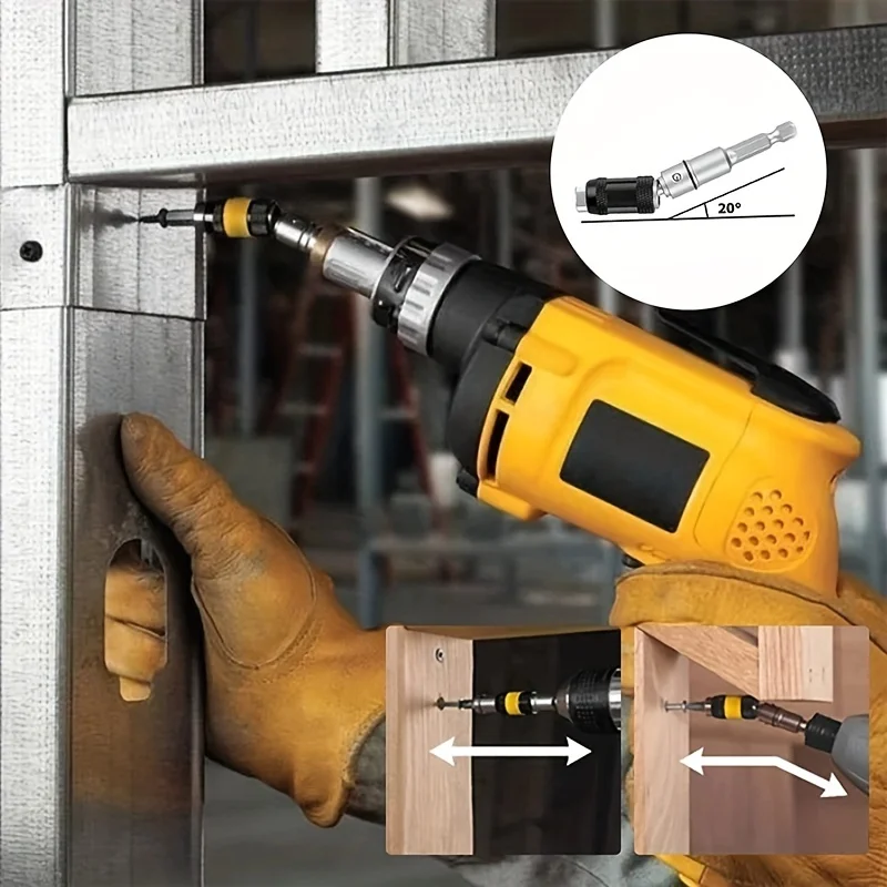 1/4" Hex Magnetic Ring Screwdriver Bits Drill Hand Tools Drill Bit Extension Rod Quick Change Holder