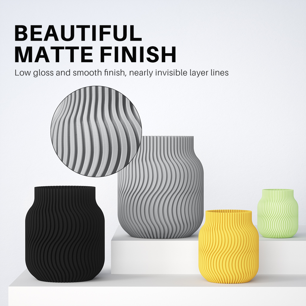 Матовая нить ELEGOO PLA, 1 кг, 1,75 мм FDM, нить для 3D-принтера, точность на размер +/- 0,02 мм, картонная катушка 1 кг (2,2 фунта)