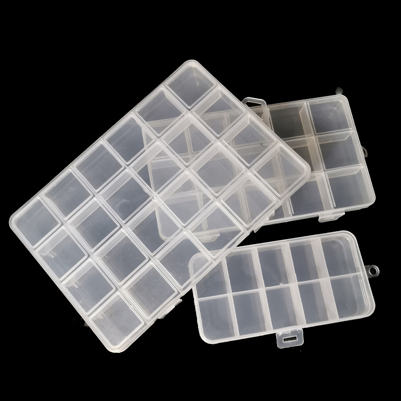 24-raster met sleuf kralen anti-string raster plastic opbergdoos sieraden classificatie onderdelen divisie doos sieraden doos organisator