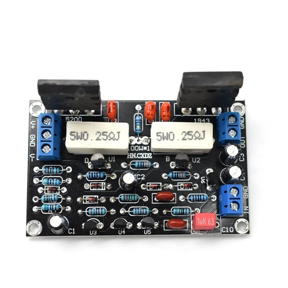 2SC5200+2SA1943 หลอด 100W DC 35V Mono Channel เครื่องขยายเสียงไฮไฟ Board