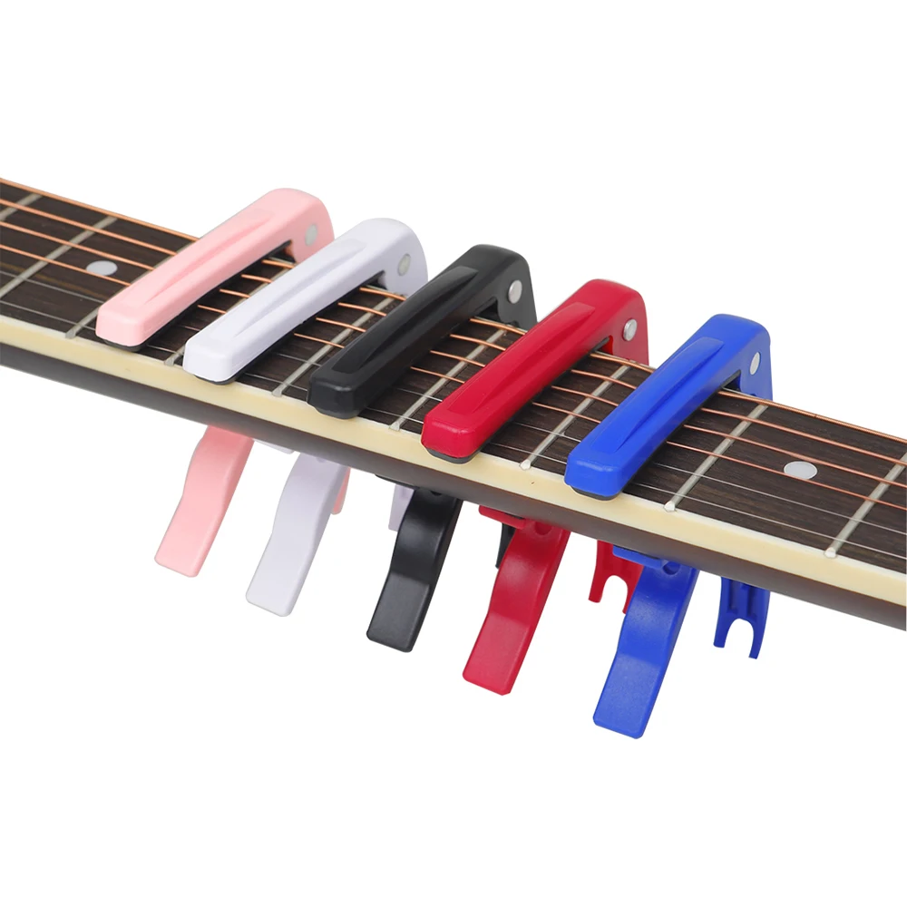 Universal Capo กีตาร์อุปกรณ์เปลี่ยนอย่างรวดเร็ว Clamp Key กีตาร์คลาสสิกอะคูสติก Capo ปรับแต่ง Ukulele Clamp สำหรับชิ้นส่วนกีตาร์