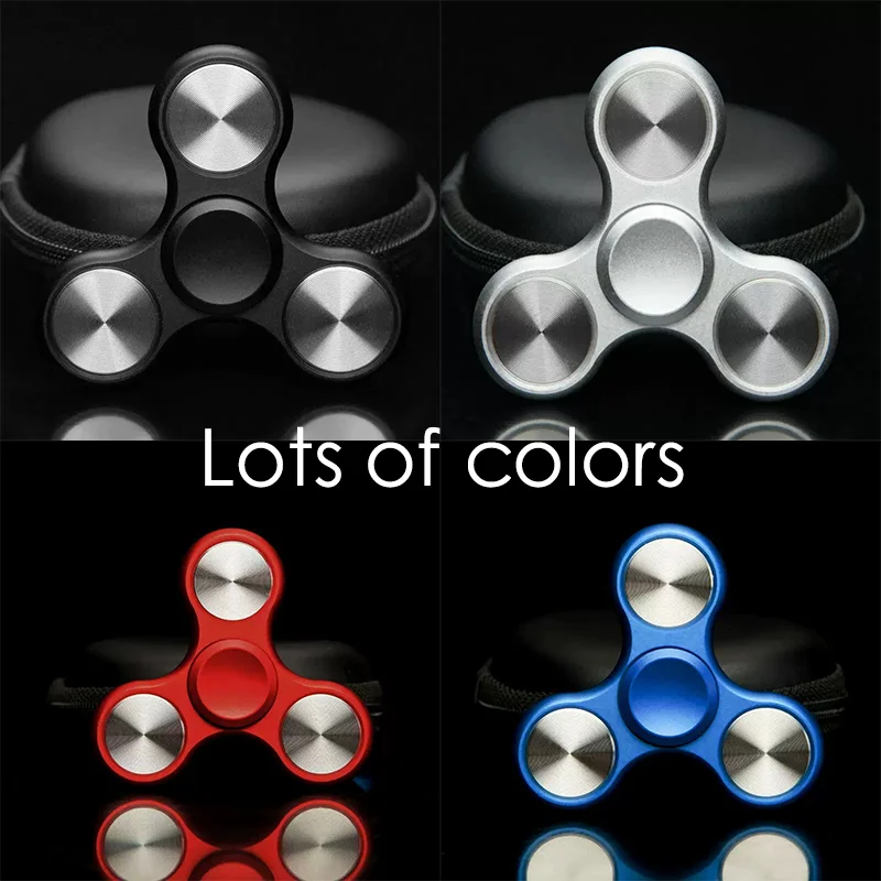 เด็กโลหะ Spinner สามใบความดันนิ้ว Gyro ของเล่น EDC ออทิสติก ADHD นิ้วมือ Gyro แบริ่งโลหะ Decompression คริสต์มาสของขวัญ
