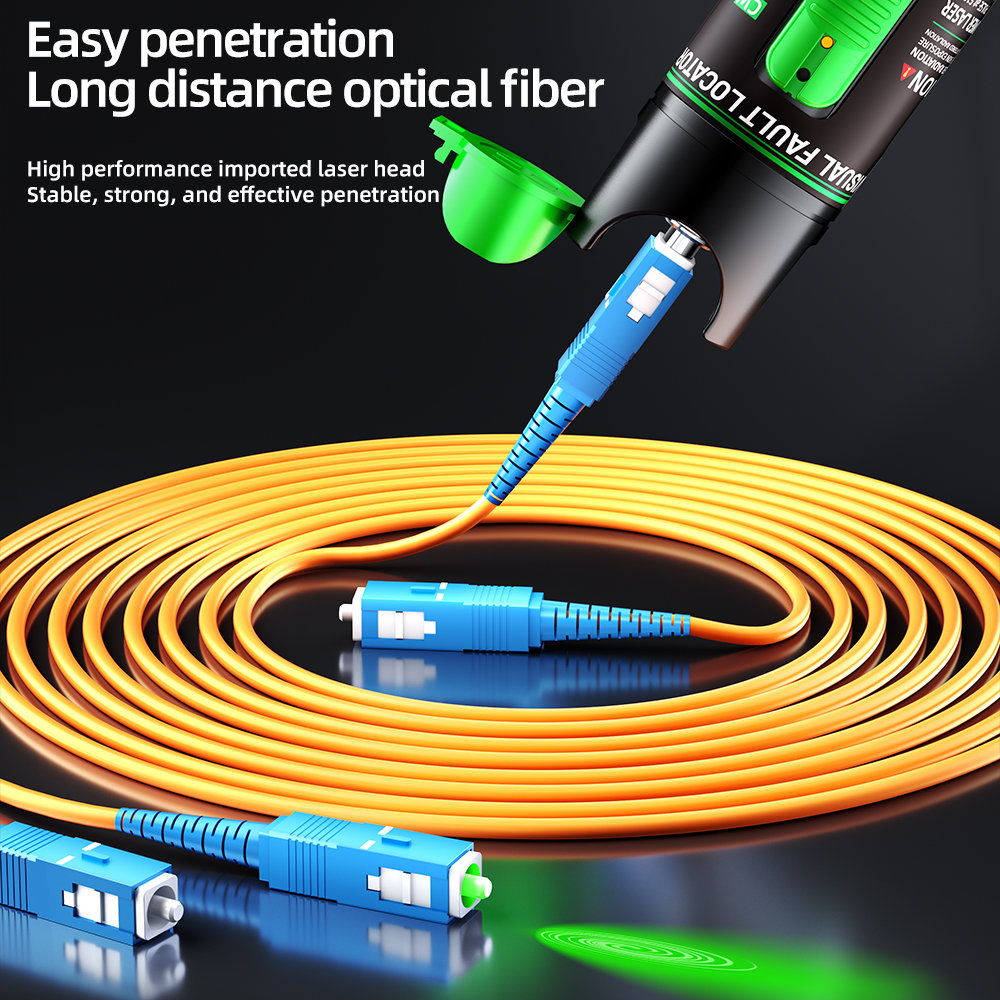 SAIVXIAN 視覚的障害ロケータ充電式光ファイバーグリーンライトペン 15/30MW 光ファイバーテスター強力な光通過ペンテスト