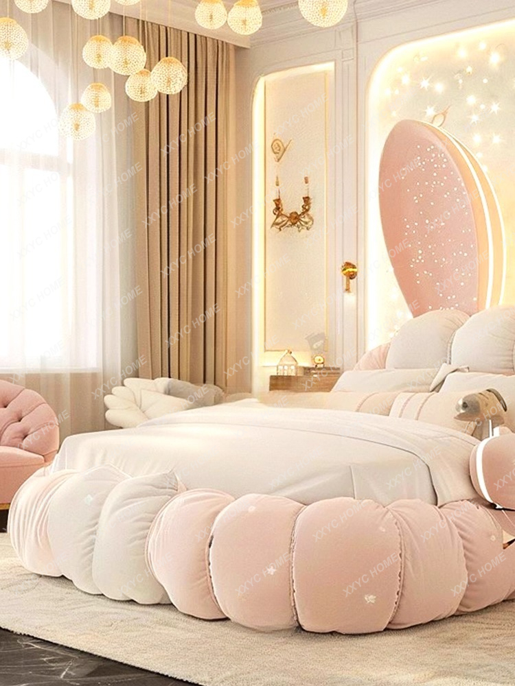 Homestay girl children single bed cute pink bedroom bed