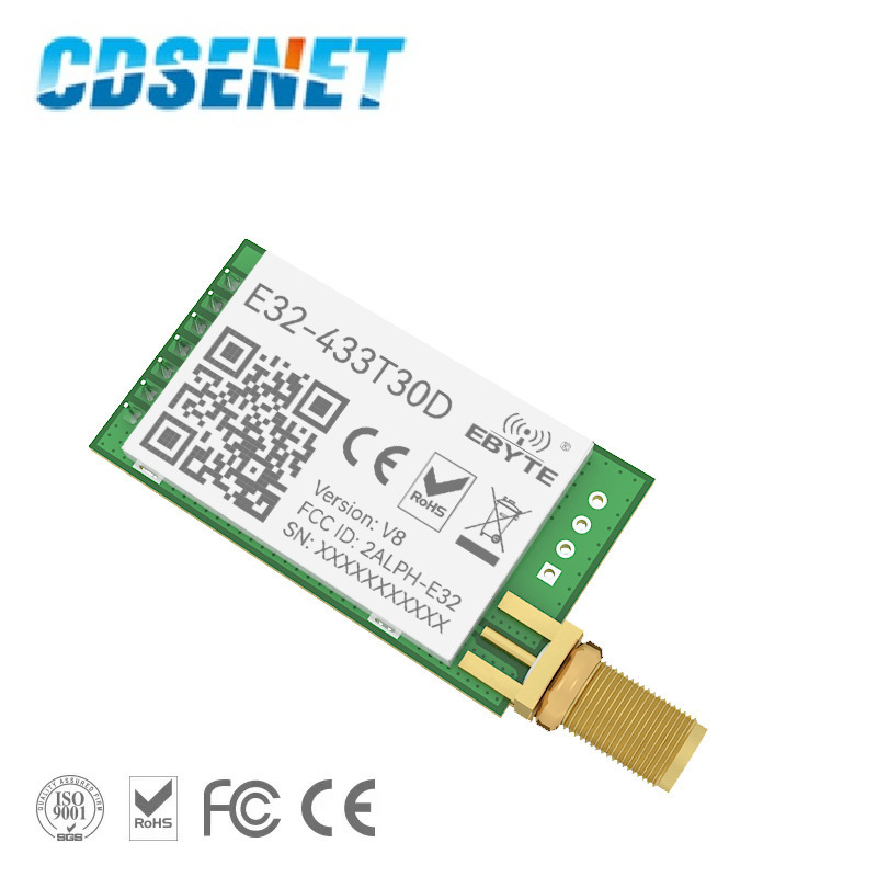 LoRa 433 MHz Modul Sender Empfänger 8000 m CDSENET E32-433T30D-V8 UART Long Range 433 MHz 1 W Wireless HF Transceiver
