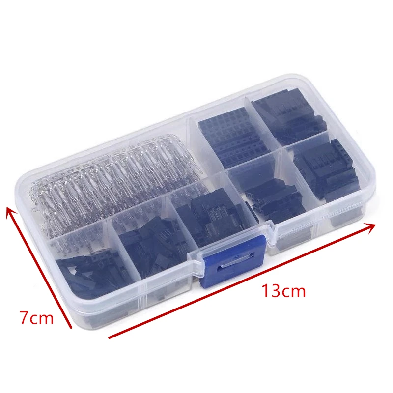 310 pçs/set 2.54mm macho + fêmea dupont fio jumper linha cabo 1/2/3/4/5/6/8 pinos cabeçalho conector habitação kit eletrônico diy
