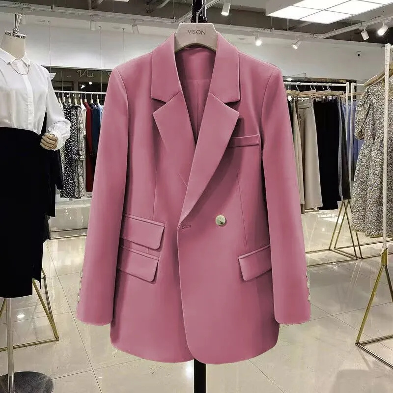 2024 wiosenna moda Oversize biała damska marynarka koreański elegancki smukła w stylu brytyjskim damska mała marynarka ubranie biurowe strój