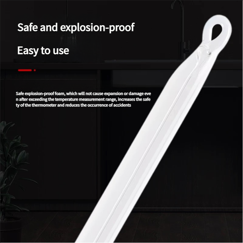 Termómetro de vidrio Celsius de 3 piezas 0-200 ℃   Medidor de temperatura líquida roja de laboratorio de longitud 265 mm