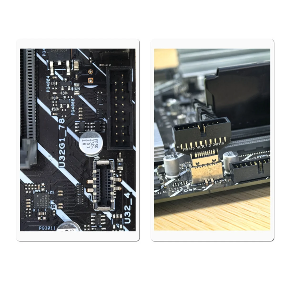 Newest USB3.2 Type-E 20Pin to USB 19P Chassis Front USB Type A Type C Extension Adapter for Desktop Motherboard