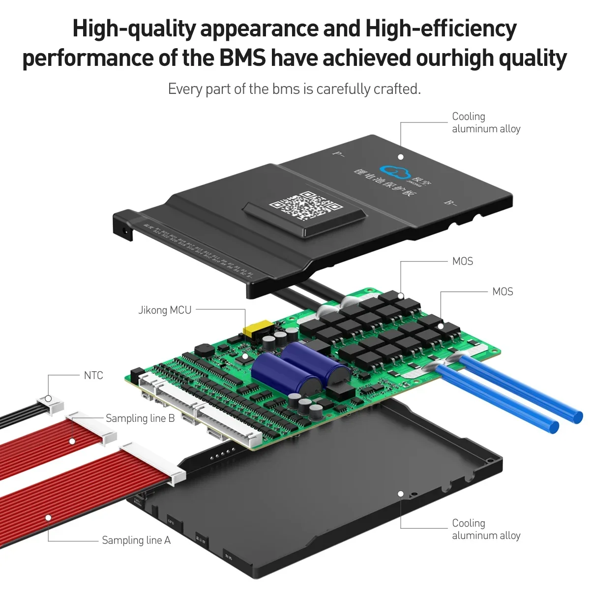 Jk Bms 3S 4S 8S 12S 13S 14S 16S 17S 20S 24S jikong Smart Bms 40A 60A 80A 100A 150A 200A Active Balance 1A 2A Lifepo4 Li-Ion Lto