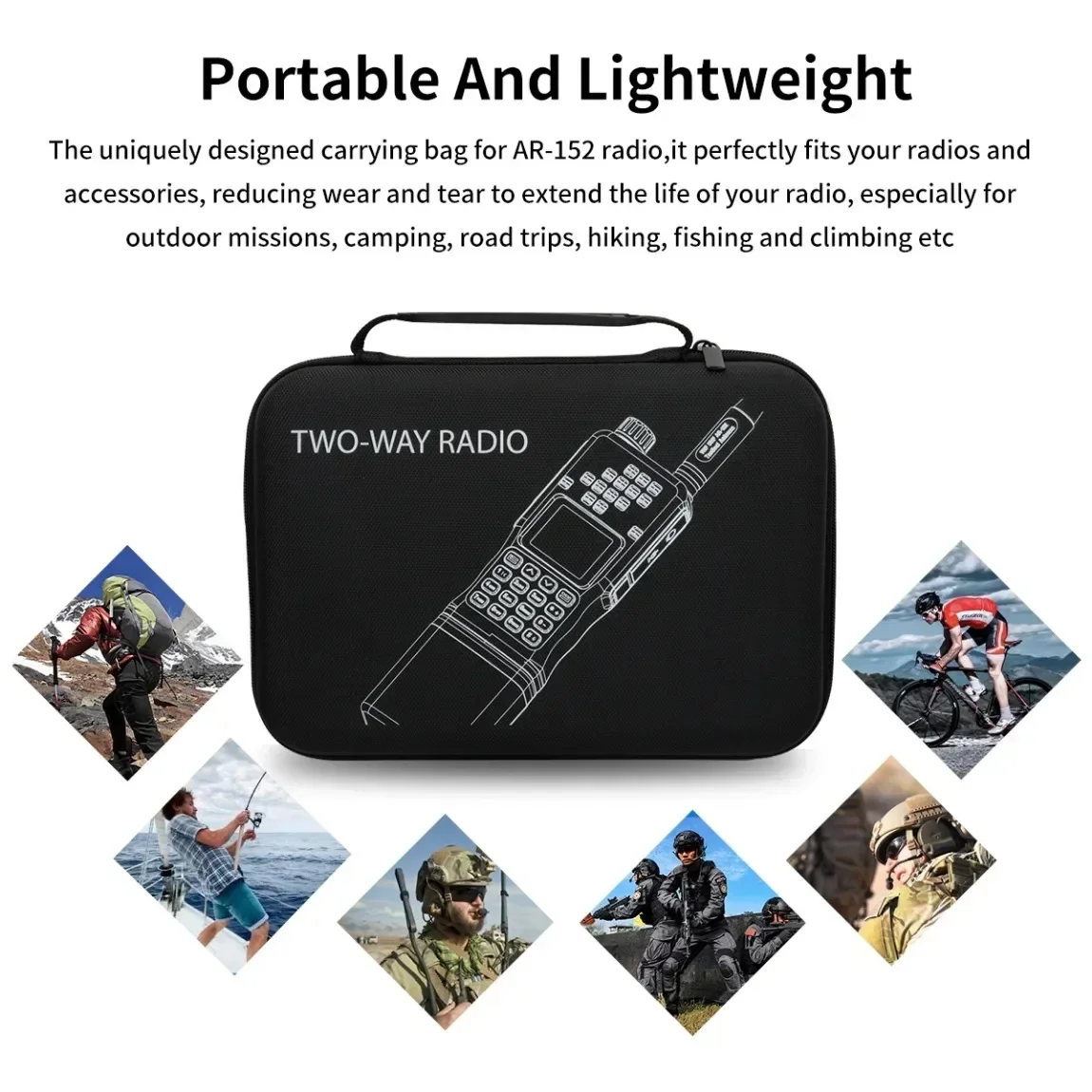 BAOFENG AR-152 15W Walkie Talkie Powerful CB Two way Radio 12000mAh Battery Tactial Long Range AN PRC-152 Dual Band Transceiver